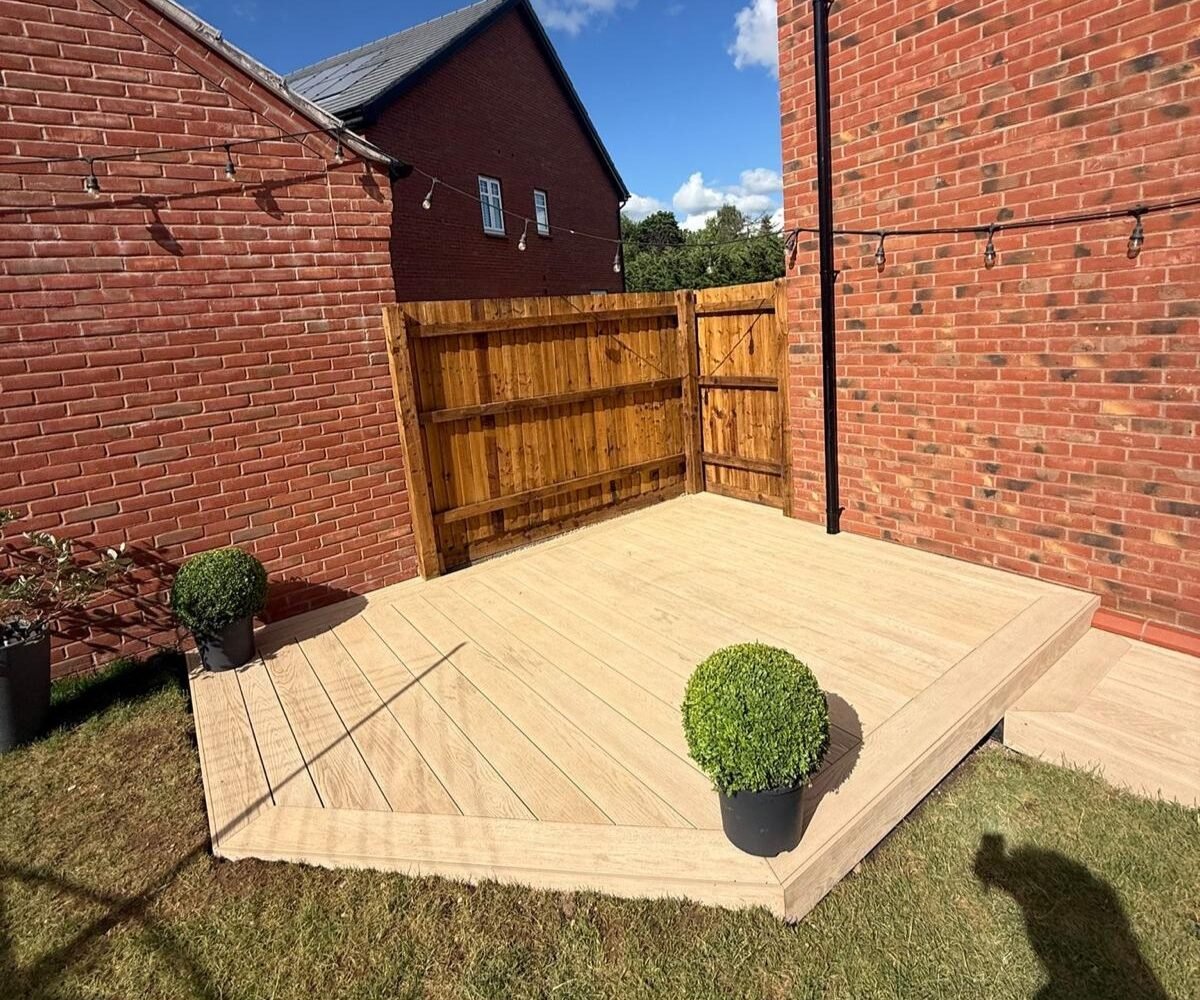 Millboard Deck landscaping job in Stratford Upon Avon 1 sq
