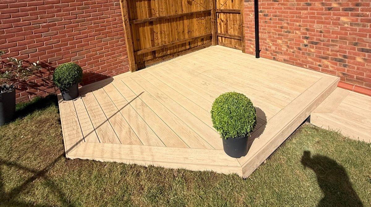 Millboard Deck landscaping job in Stratford Upon Avon