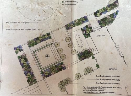 Planting plan for landscaping project in lapworth, warwickshire