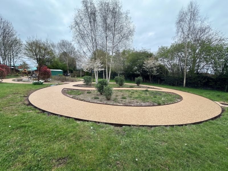 Resin pathway for acorn hospice