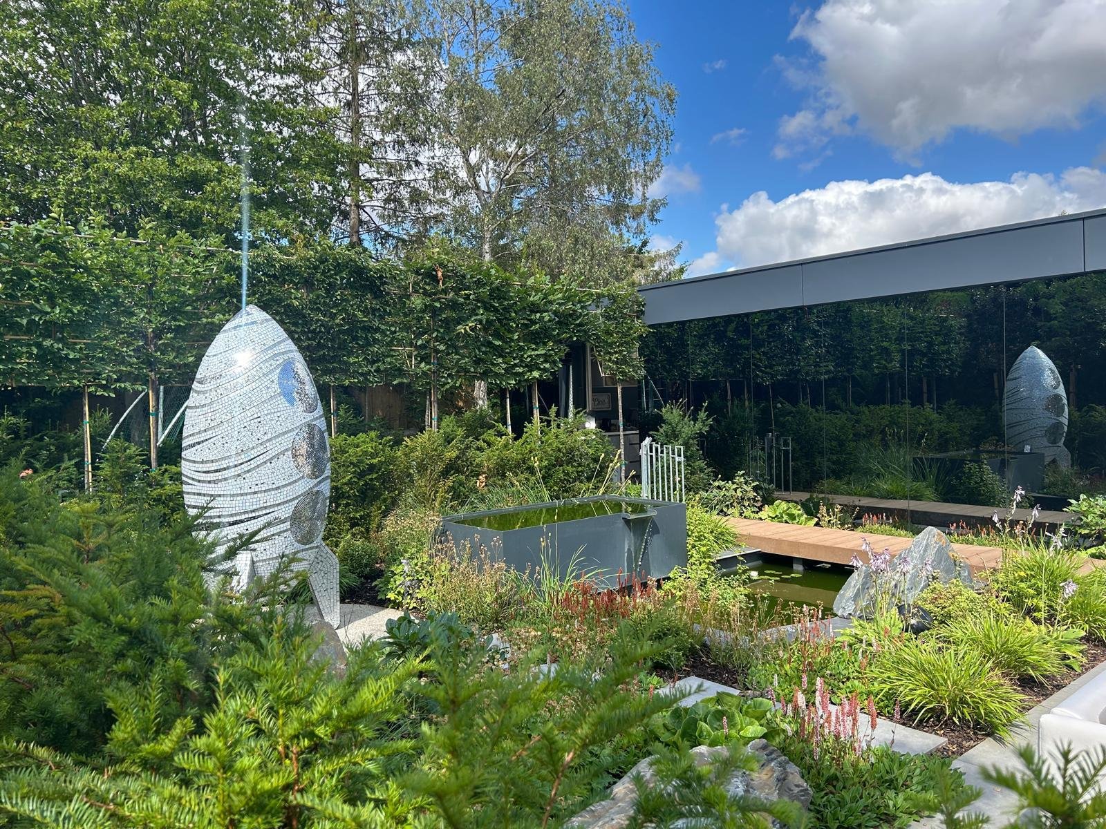Richard Ford Garden, landscaping on shottery front and back garden with pool