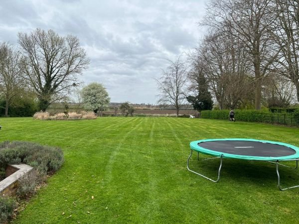 Turf and lawn care on estate in Tiddington road Stratford upon avon